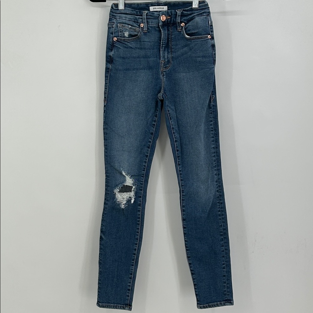 Good American Good Waist  High Rise Skinny Stretch Jean Size 00/24